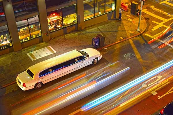 Limo Service Schiller Park at night